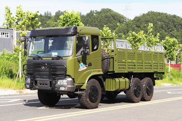 190马力平头货车定制_6×6越野专用卡车厂家_升级款东风六驱EQ2102载货车